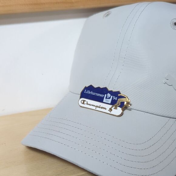 Champion Lillehammer '94 Pin - Blue and Gold - Picture 6 of 8